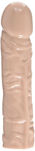 Doc Johnson Vac-U-Lock - Classic 8 Inch Dong (7.7 in. Long and 1.6 in. Wide) - F-Machine and Harness Compatible Dildo - Great for Pegging - Vanilla