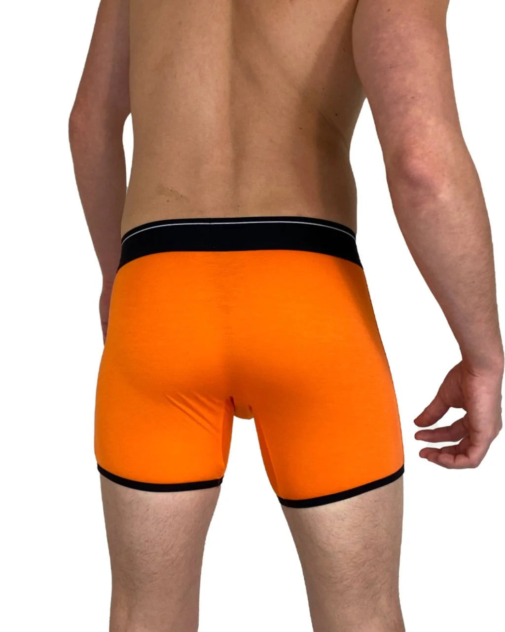 MEN'S BOXER BRIEF - COLOR ORANGE- SIZE SMALL