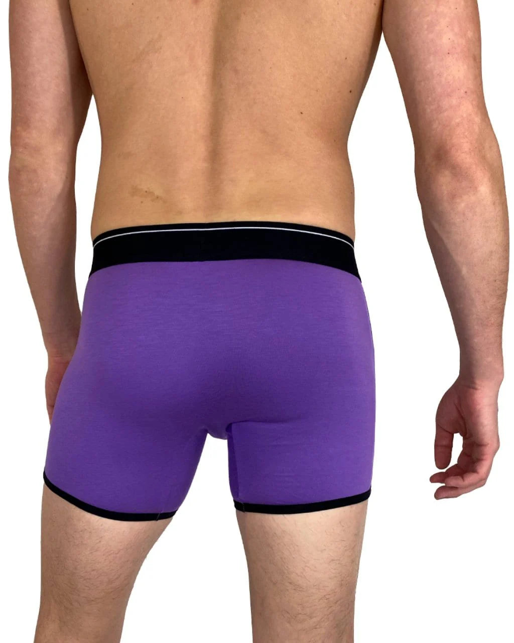 DIRT SQUIRREL-MEN'S BOXER BRIEF - COLOR PURPLE- SMALL