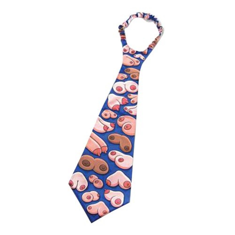 Ozze Creations Boobie Neck Tie Novelty Joke Gag Gift Boobs Bachelor Party Prop