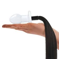 3 Inch Horse Tail Glass Butt Plug