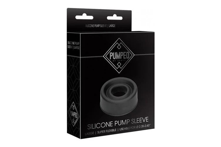 Pumped Silicone Pump Sleeve, 2.5 Inch Size, Black, Large