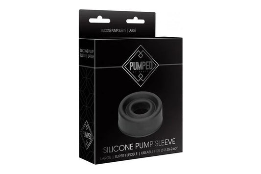 Pumped Silicone Pump Sleeve, 2.5 Inch Size, Black, Large