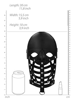 Heavy Duty Pain Leather Male Mask Shots Toys