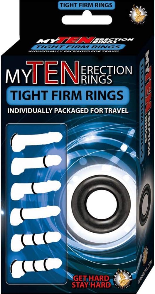 Nasstoys My Ten Erection Rings Tight Firm Rings Black