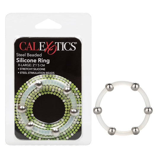 CalExotics Steel Beaded Silicone Ring - Large