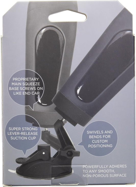 Doc Johnson Main Squeeze-Suction Cup Accessory-Swivel & Bends For Custom Positioning-Adheres to Any Smooth Non-Pourus Surface