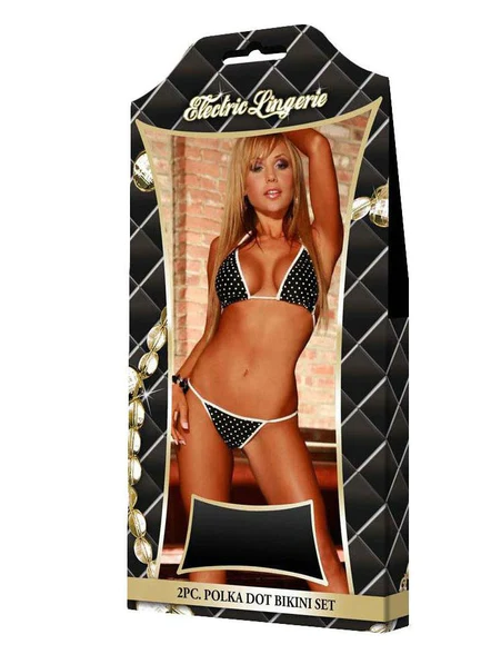 Electric Lingerie - Black & White Polka Dot Bikini Set