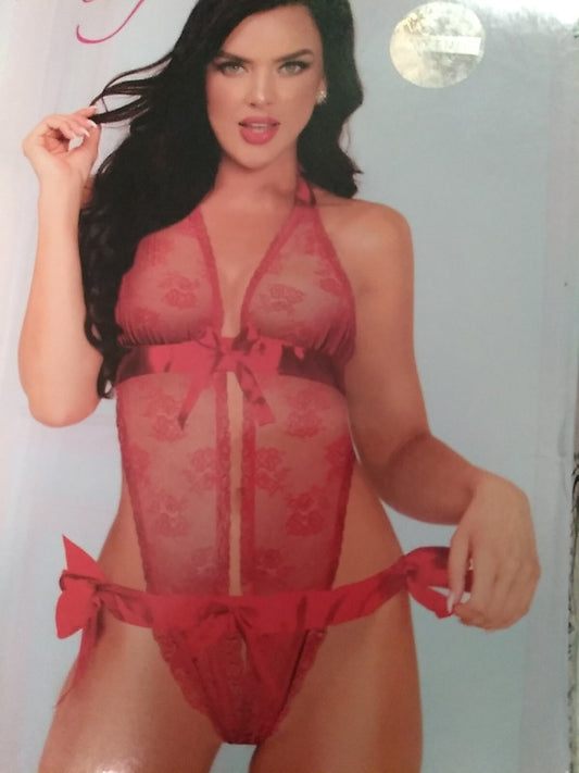 Seven till’ midnight red floral teddy