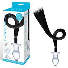 3 Inch Horse Tail Glass Butt Plug